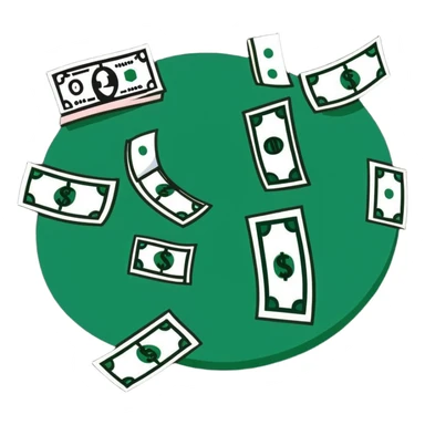 money falling sticker