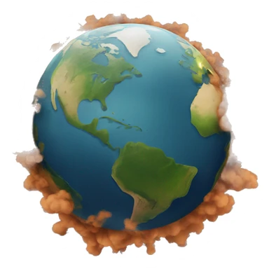 earth with pollution adverse effects sticker