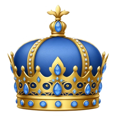 blue crown with lemon sticker