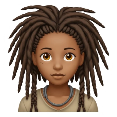 Black girl with dreads sticker