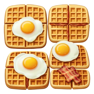 Waffles eggs and bacon sticker