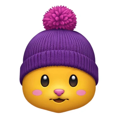 pom pom beanie sticker