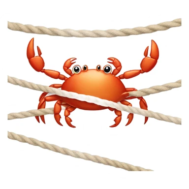 Crab in a rope sticker