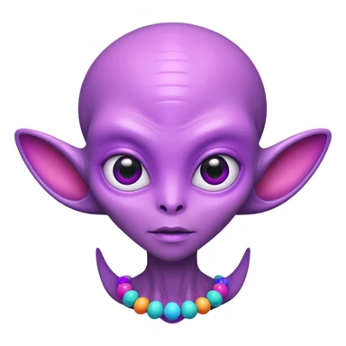 alien living in desert, pink/purple colorful, accessories, just face  sticker