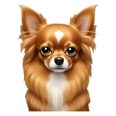 All dark orange long hair chihuahua sticker