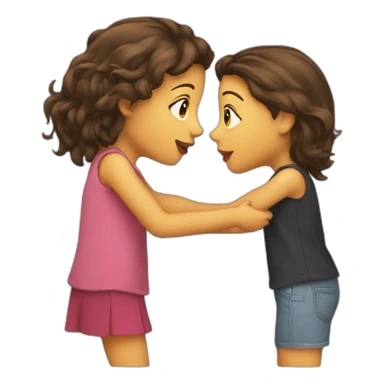 Girl kiss girl sticker