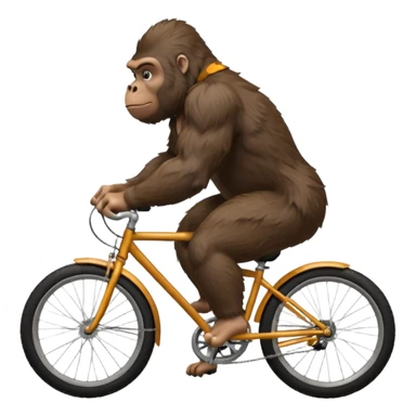 Gorilla on a bike  sticker