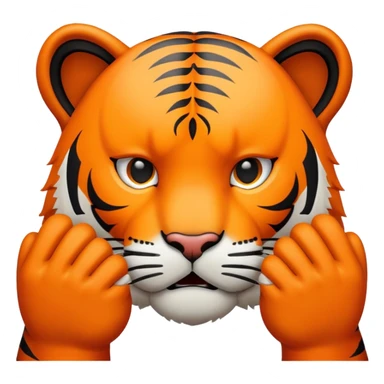 facepalm tiger face for Twitch emote sticker