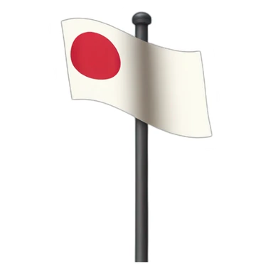 Japan flag on pole sticker