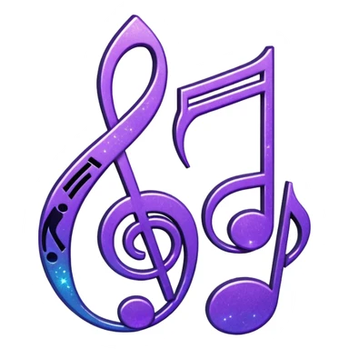 glitter music purple cyberpunk sticker