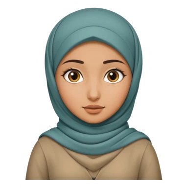arab GIRL with hijab half body to belt sticker