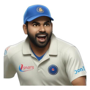 Rohit sharma realistic  sticker