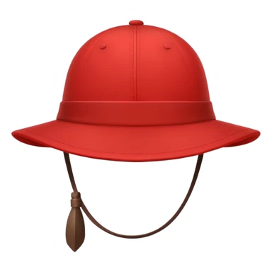 red hunting hat, minimal, flat, intense red sticker