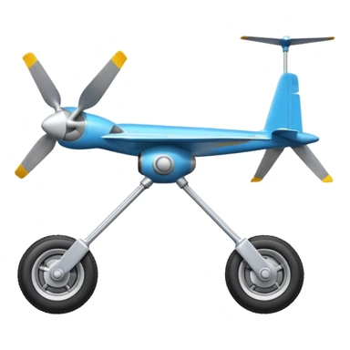 Emoji-style aircraft landing gear with a single wheel and strut, simplified design, clean lines, cartoon-like, isolated on white background, minimal shading sticker