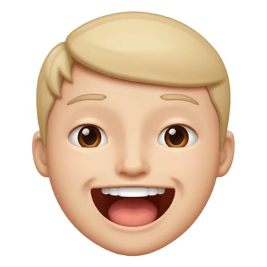 Face doing an awkward smile opening only one side of their mouth  sticker