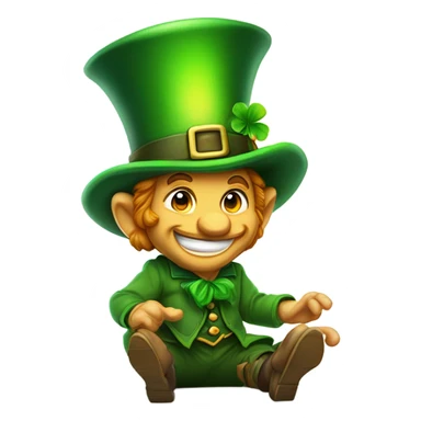 Leprechaun farting a rainbow sticker