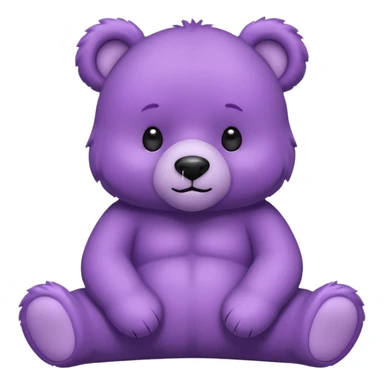 Purple colored bear 🐻  sticker
