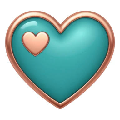 A teal, burnt orang, and rose gold heart, please.  sticker