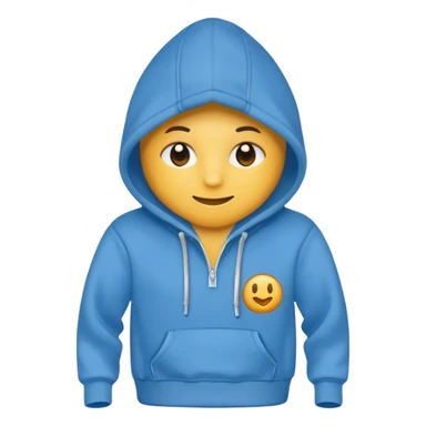 hoodie blu no lace no emoji sticker