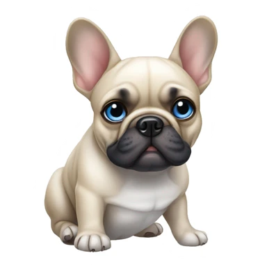 French bulldog with blue eyes sticker