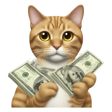 Cats with a big money sticker
