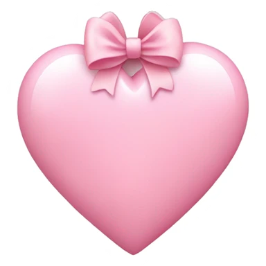 light pink heart with bow  sticker