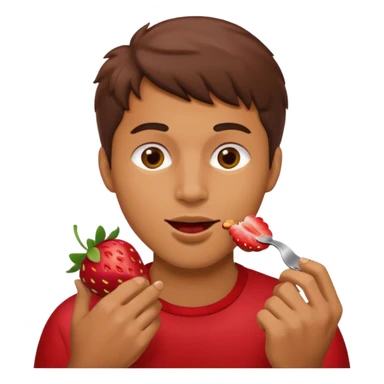 the man eating strawberries
 sticker