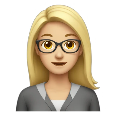 White woman teacher sticker