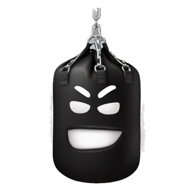 black punching bag without face on it sticker