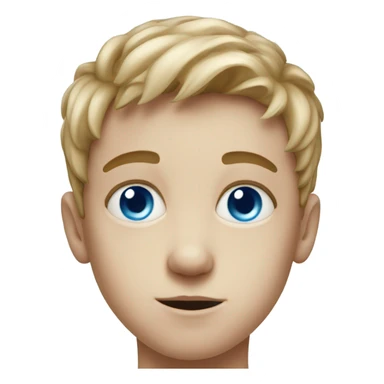 realistic portrait of a boy with blue eyes sticker