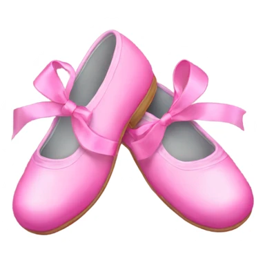 Pink dance shoes with ribbons sticker