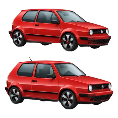 red volkswagen gti sticker