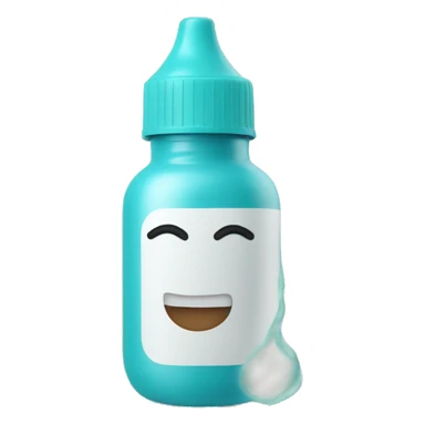 create an emoji of an aqua foundation bottle sticker