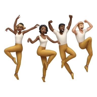 Group of dancers male and female  sticker