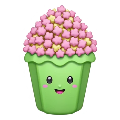 pink and green popcorn sticker