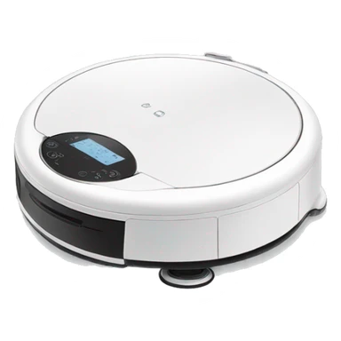 white robot vacuum sticker