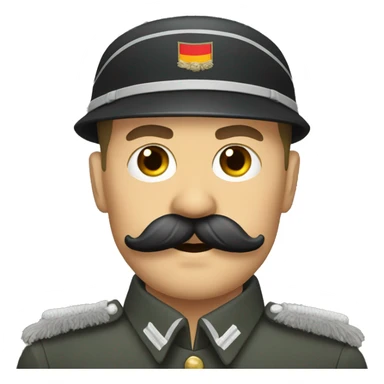 german soldier mustache sticker