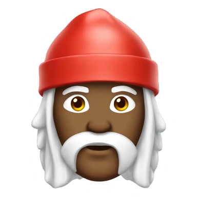 white spartan male wearing red santa hat sticker