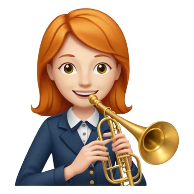 Ginger woman playing trombone sticker