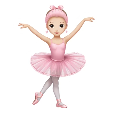 A coffee cup with arms and legs wearing a pink ballet tutu in a graceful dance pose sticker