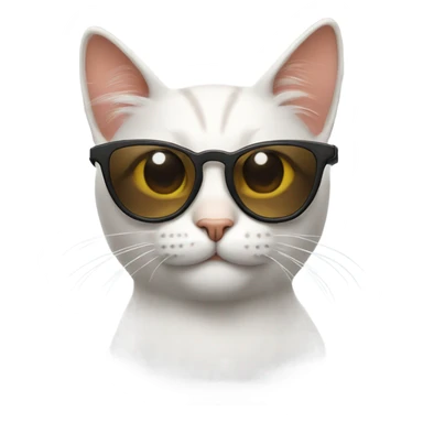 Smirking cat wearing sunglasses  sticker