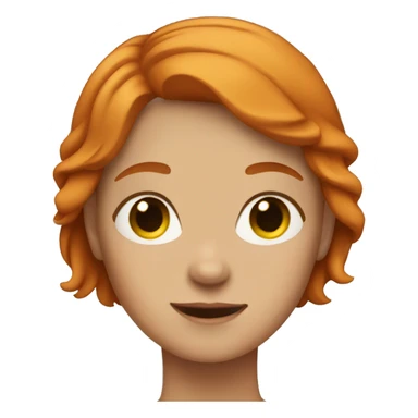 Girl with Short Ginger hair  sticker
