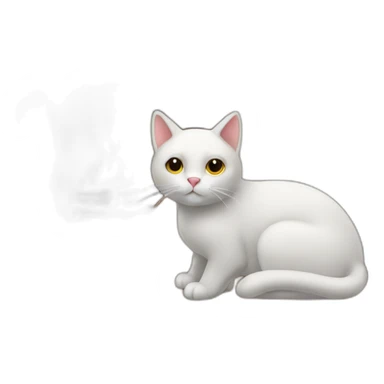 cat next to fireplace sticker