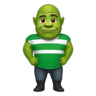 shrek with a nigerian flag themed top sticker