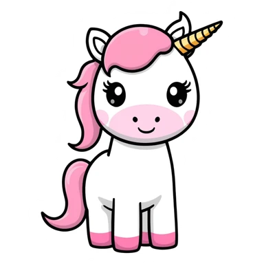 Bearded pink unicorn sticker