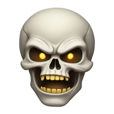 really angry skull sticker