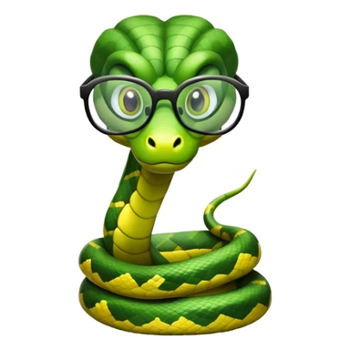 Snake with glasses sticker