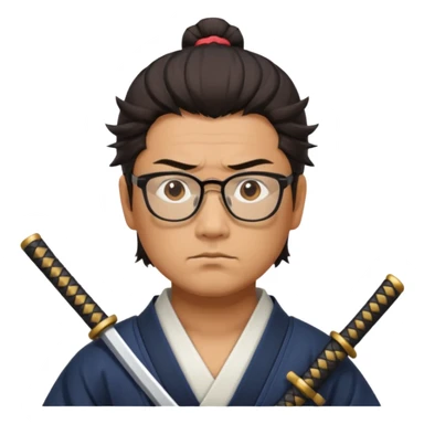 gözlüklü samuray sticker