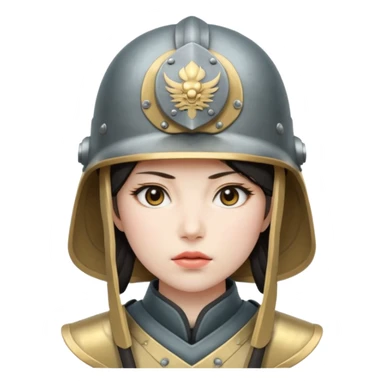 Onna-bugeisha face sticker
