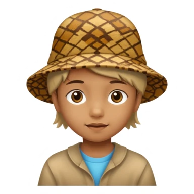 print hat with kid sticker